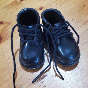 Rugged Black Boots fit American Girl